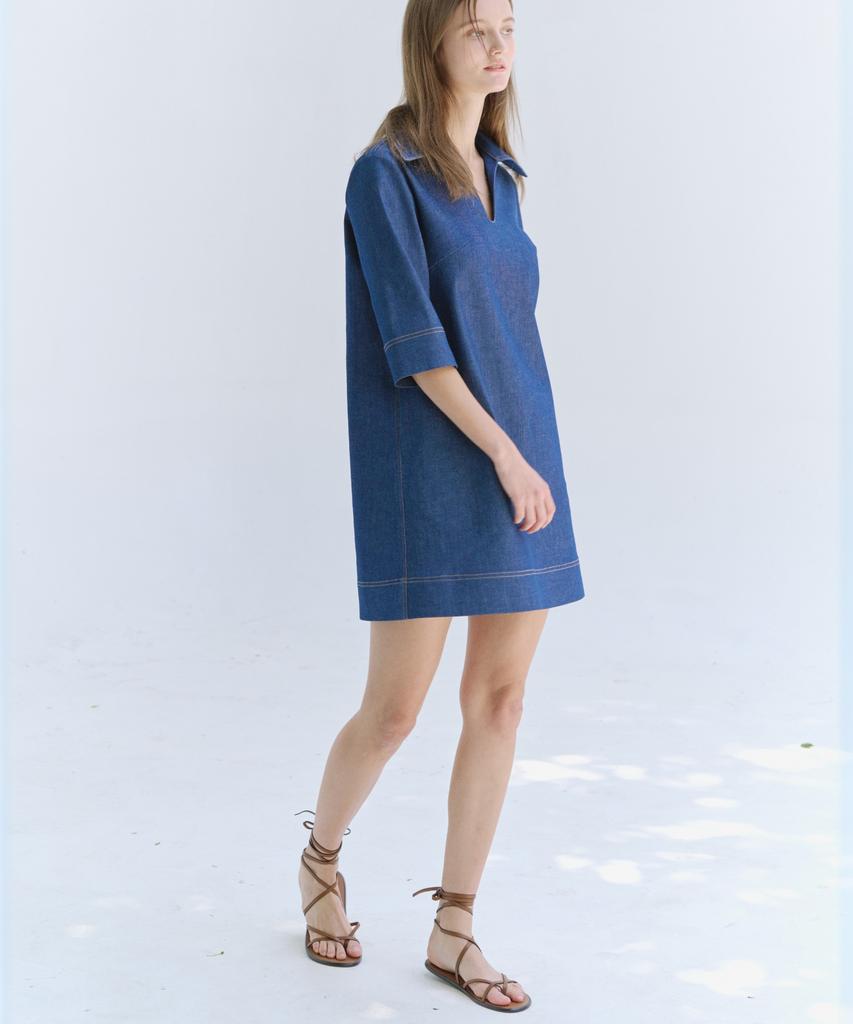 Джинсовое платье Okuka Stitch, Синее