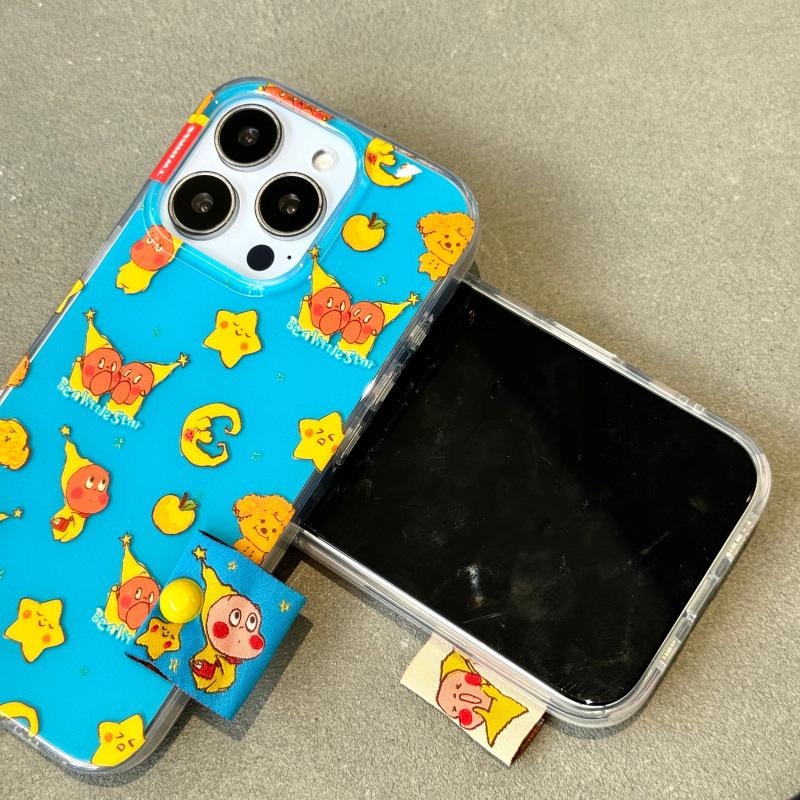 Вязаный чехол для телефона с мультяшной звездой для iPhone 13/14 Pro Max