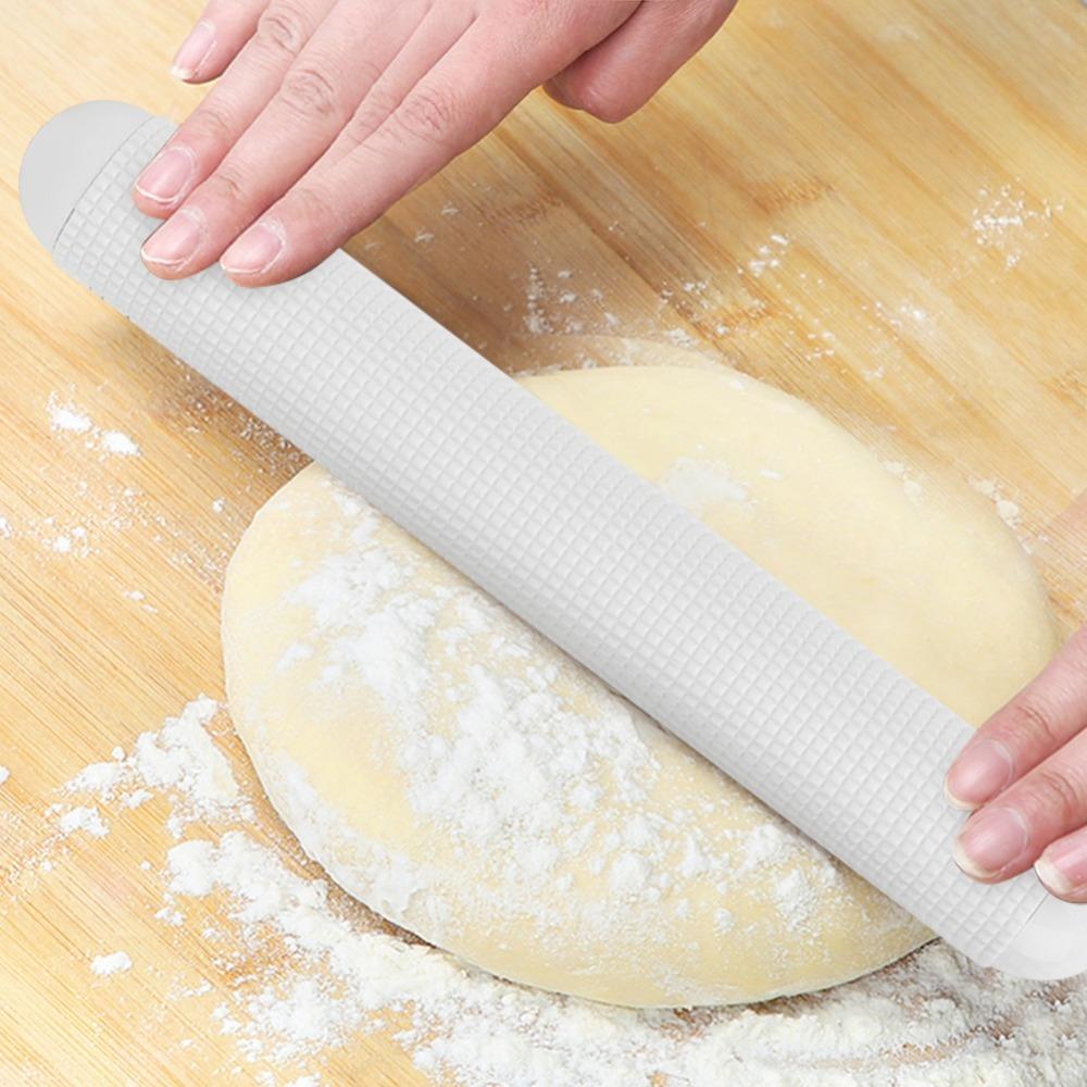 Embossed Non-Stick Rolling Pin Food Grade ABS Fondant Cake Roller Baking Tool Kit Home Kitchen