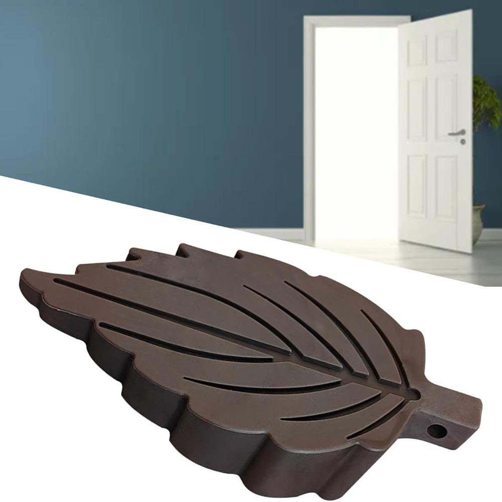 2 Pcs 3.62x1.77x0.79in Door Wedge Stopper TPR Leaf Shape Stopper Under Draft Stopper For Carpets