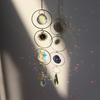 Useful Premium Practical Nice-looking Suncatcher Moon Star Garden Faux Crystal Pendant Windchimes Pendant