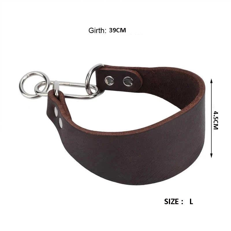 Кожаный ошейник для домашних животных, ожерелье для маленьких собак, прочный, портативный, широкий, ошейники для домашних животных для борзой уиппета