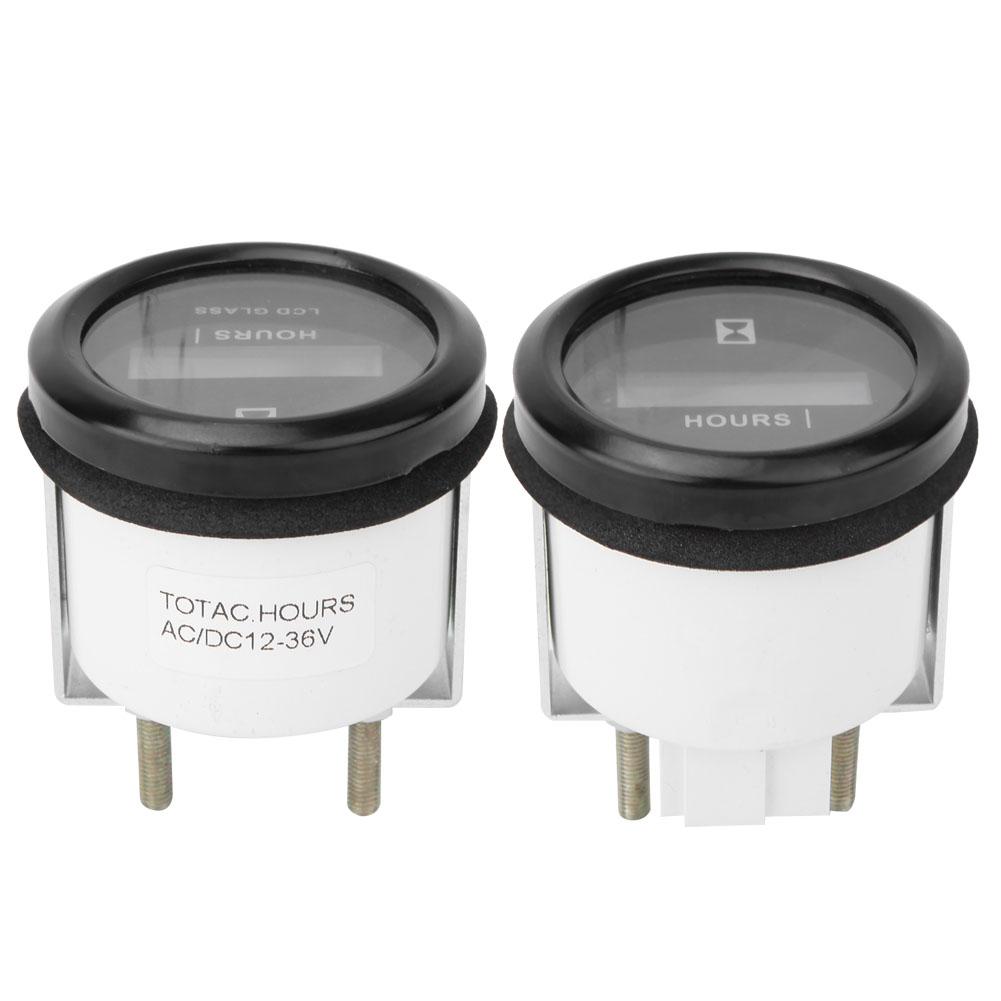 LCD Display Digital Hour Meter for Engineering Vehicle Generator 0 999999.99 Hours