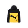 Puma Логотип с принтом в стиле пэчворк, воротник-стойка с животным узором, пуховик с капюшоном и буквами, мужская верхняя одежда, желтый 534502-01