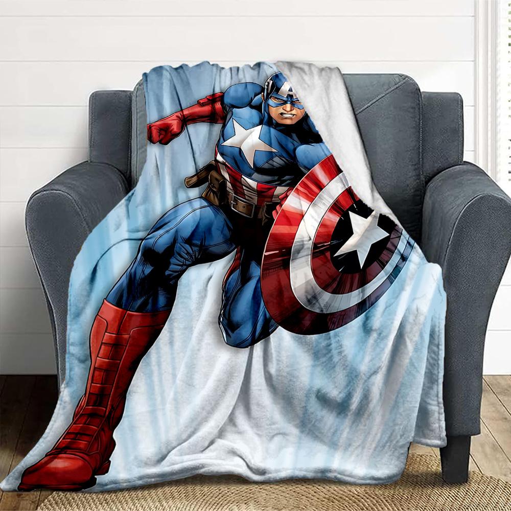 Captain America Flannel Blanket Throw Blanket Soft Warm Sofa Bed Camping Car home Decor Unique Christmas Gift C9301409