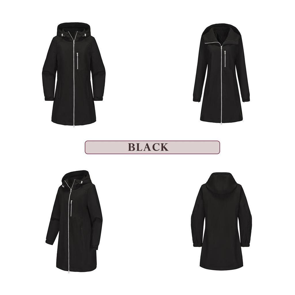 Женская водоотталкивающая ветровка: С капюшоном, Длинный рукав, Свободный крой, Идеально подходит для весенних и осенних видов спорта на открытом воздухе.
