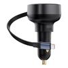 Enjoyment Pro Car Charger with Retractable USBC Cable 60W Black