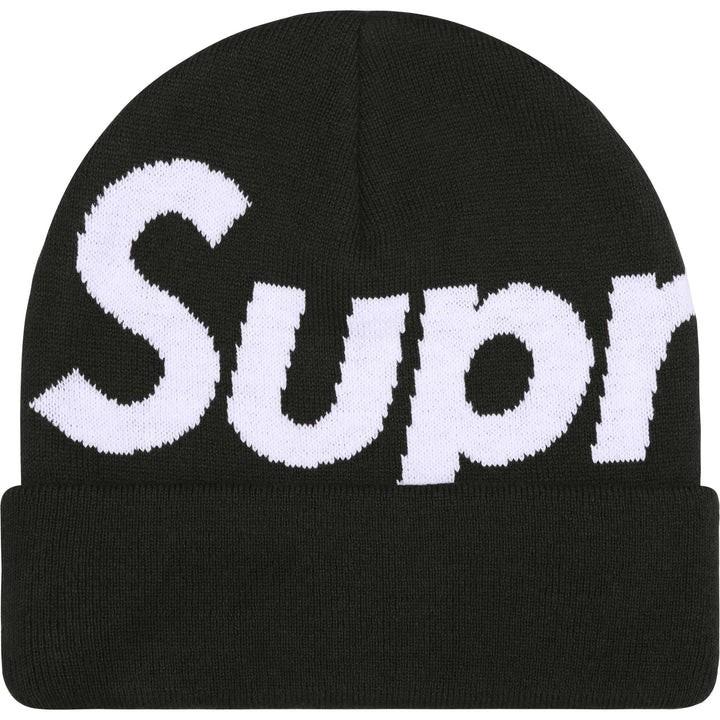 Supreme Черная шапка с большим логотипом