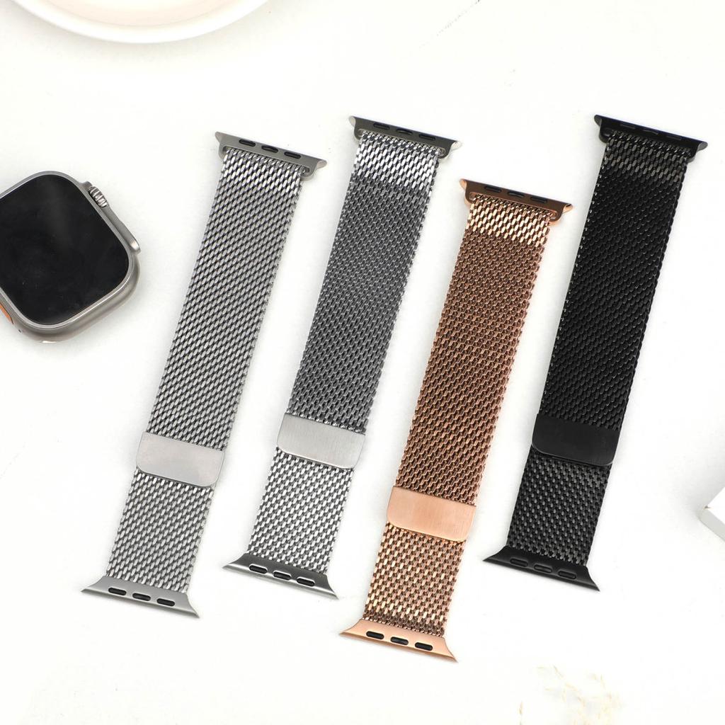 Толстый металлический ремешок для Apple Watch Band Ultra2 3 49мм 46 45мм 41мм 40мм 44мм Миланский ремешок Браслет iWatch series SE 11 10 9 8