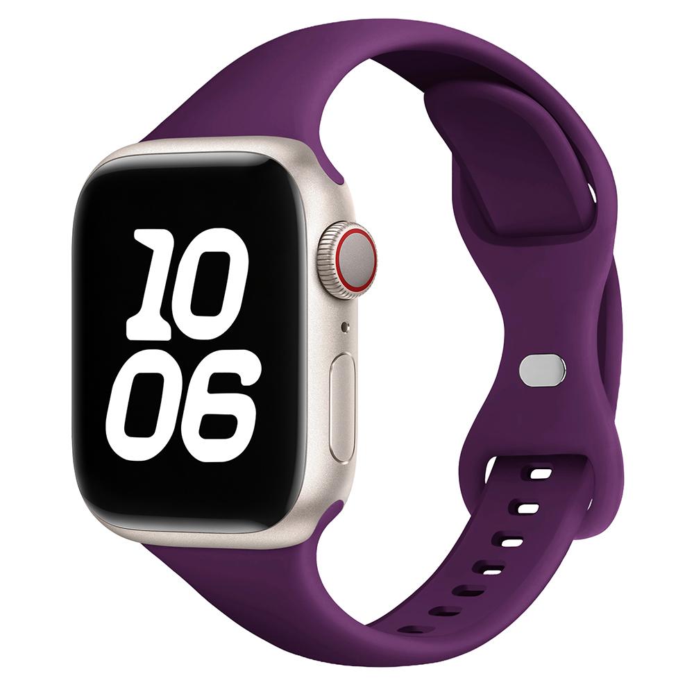 Тонкий силиконовый ремешок для Apple Watch 11 10 46 мм Ultra 3-2 49 мм серии 9-8-7 41 мм 45 мм 44 мм спортивный браслет iWatch 4 6 5 SE 3 ремешок