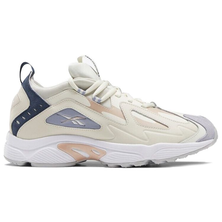 Reebok Серия DMX 1200 Ткань из синтетической кожи Двухслойная коровья кожа Спортивная амортизация Низкий верх Повседневная обувь Унисекс кроссовки Бежевый Серый FZ5459