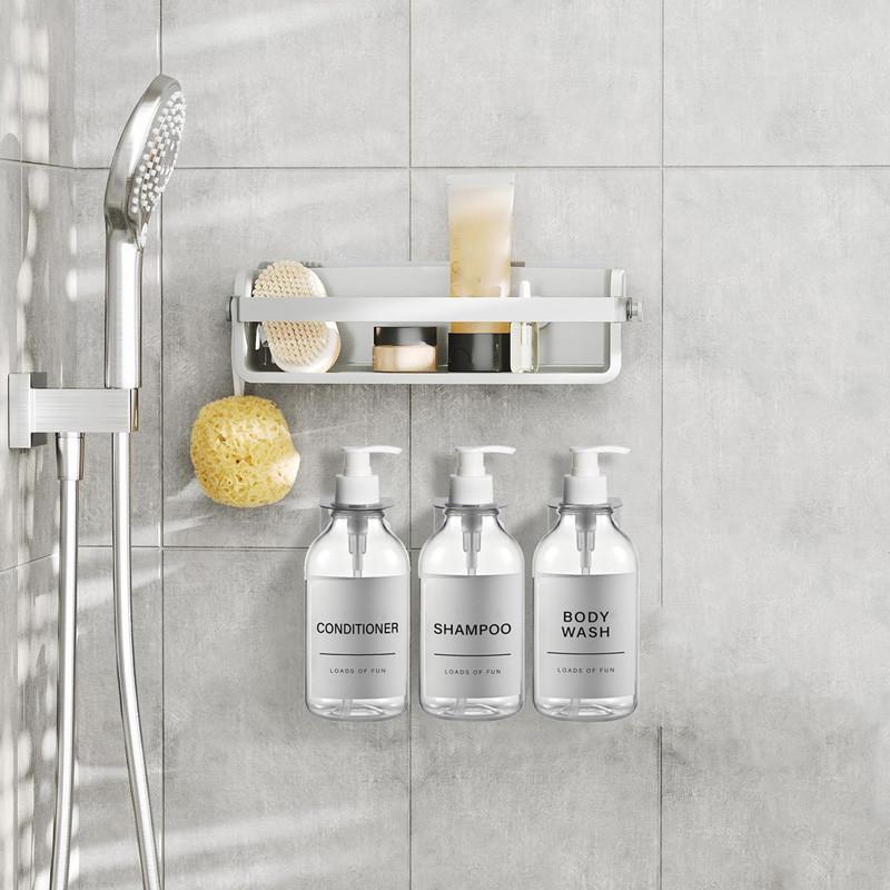 Диспенсер для шампуня и кондиционера настенный 500 мл многоразовый флакон для мыла для ванны лосьон для душа мыло дозатор для ванной комнаты