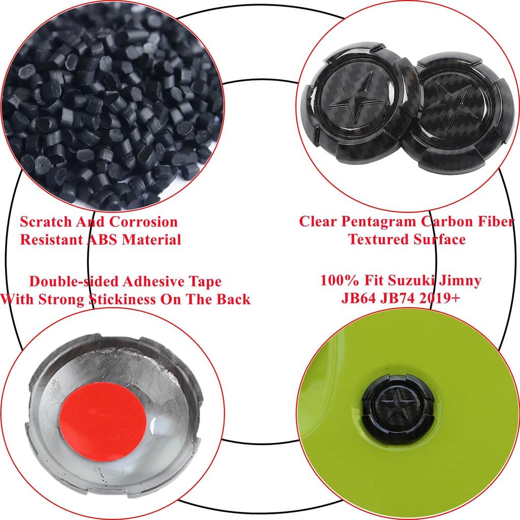 Car Door Key Hole Decoration Cover Trim Door Lock Cover for Suzuki Jimny JB64 JB74 2022 Interior Accessories ABS