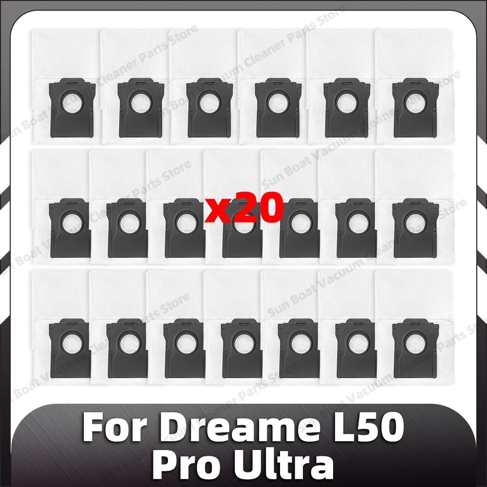 Совместимо для Dreame L50 Pro Ultra Запасные основные боковые щетки HEPA-фильтр Моющие накладки Мешок для пыли Запасные части Аксессуары