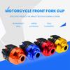 1 Pair Universal Motorcycle Frame Slider Aluminum Alloy Shock Absorber Cup Modified Electric Vehicle Front Fork Cup Falling Crush