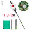 1.6/2M Fruit Picker Tool StainlessSteel Adjustable Non-Slip Fruit Harvester with Storage Bag For Garden High Altitude Catcher