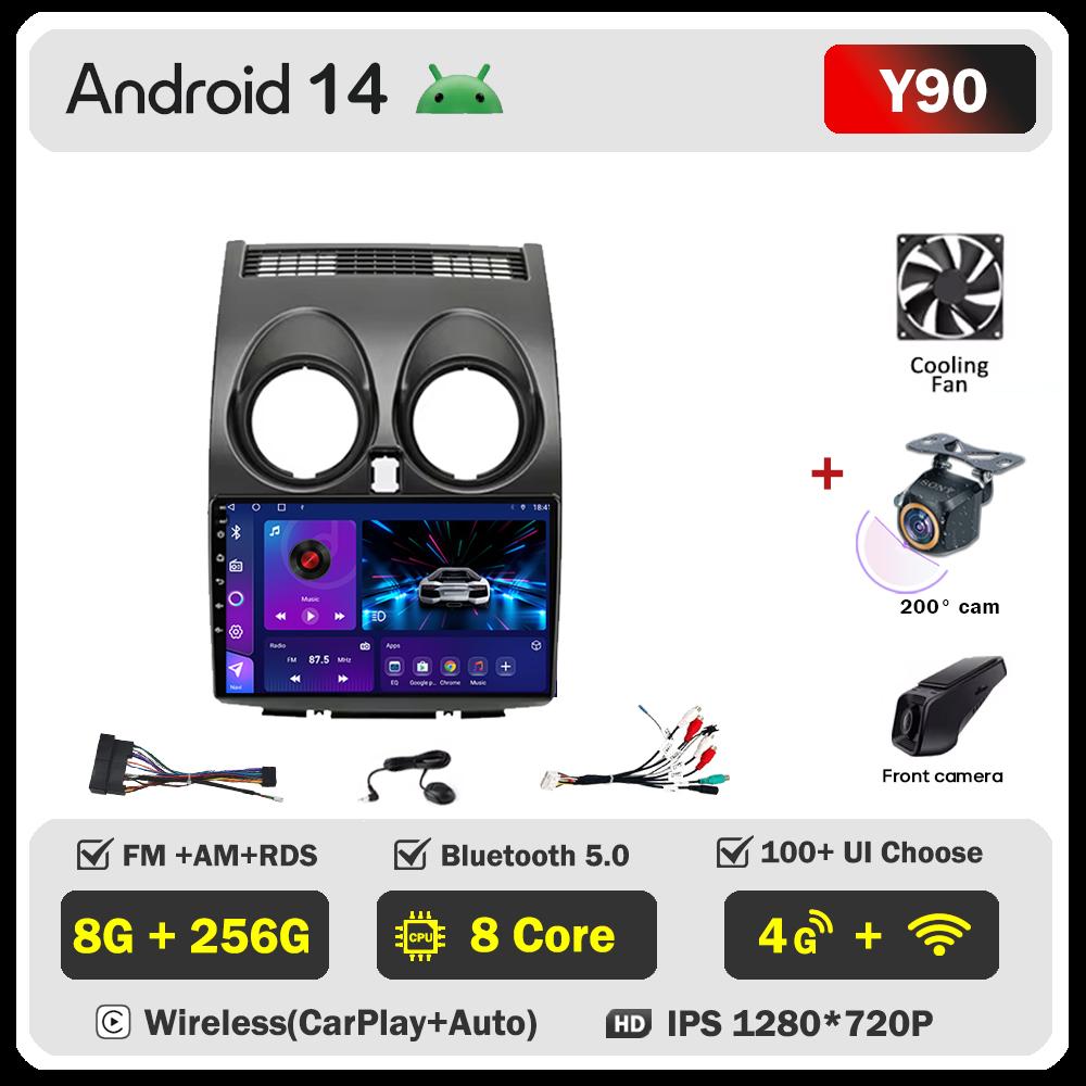 2din Android Автомагнитола Для Nissan Qashqai J10 2006-2013 Авторадио Мультимедийный Плеер Авторадио Carplay Навигация Стерео Wi-Fi