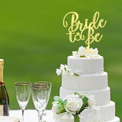 Серебристый глиттерный топпер для торта 'Bride To Be' - Идеально подходит для девичников, помолвок и мальчишников