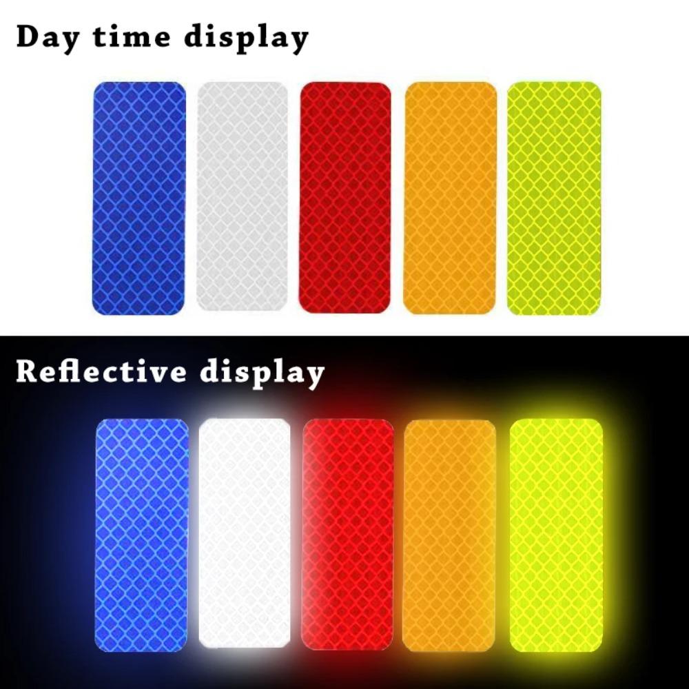 10 шт. Декоративная светоотражающая предупреждающая лента Стайлинговая наклейка Защитные светоотражающие наклейки