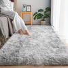 1pc Ultra-Soft Fluffy Shaggy Rug Plush Fuzzy Texture for Bedroom & Living Room Non-Slip Bottom Trendy Light Grey Ideal Indoor Accent Rug