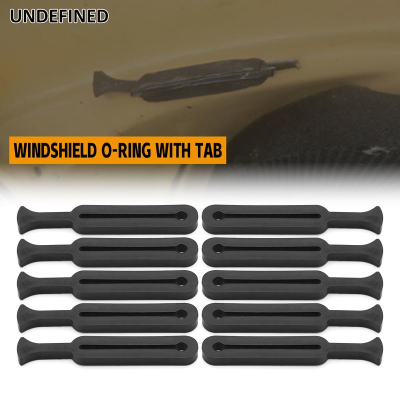 10x Fixed Windshield Rubber Strap O-Rings Gasket For Polaris 5410970,5410387 Ski-Doo 572-0328-00 Yamaha 8K4-77223-00