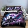 Wolf-Moon Feather Decor Set Multiple sizes kid's and adults' bedroom Exquisite 3PC bedding set, gift