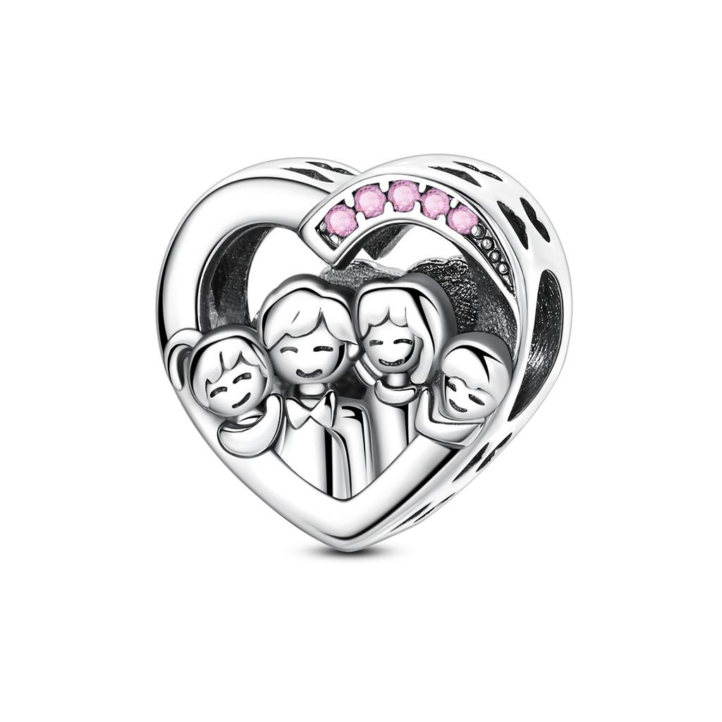 Бусины Медные В форме Сердца Подходят для Оригинального Шарм-Браслета Сделай Сам Для Женщин Модная Бижутерия