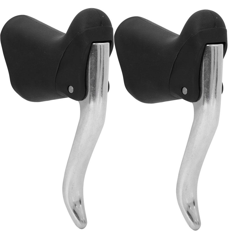 1 пара алюминиевых сплавов для горного шоссейного велосипеда, тормозные ручки для велосипедного тормоза, черный серебристый цвет