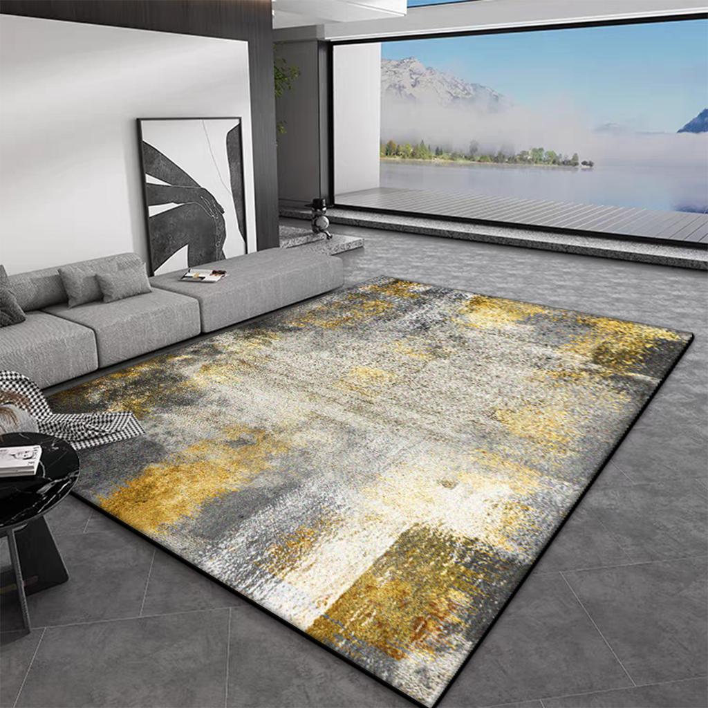 Simple Nordic Luxury Living Room Rug 140x200 Large Bedroom Carpet Fluffy Gold Design Home Decoration Antiskid Hallway Floor Mats