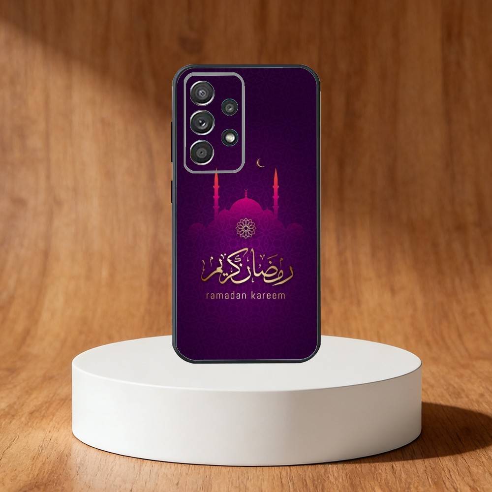 Чехол для телефона Eid Mubarak Ramadan Kareem для Samsung S25, S24, S21, S22, S23, S30, Ultra, S20, Plus, Fe, Note, 10, 9, 5G Черный