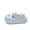 Crush Clog Butterfly Blue EVA Pearl DIY Exquisite Beach Travel Hole Shoes Unisex White Blue