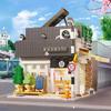 Summer Coffee Shop Modular House Building Blocks Master Street View Bricks with Lighting