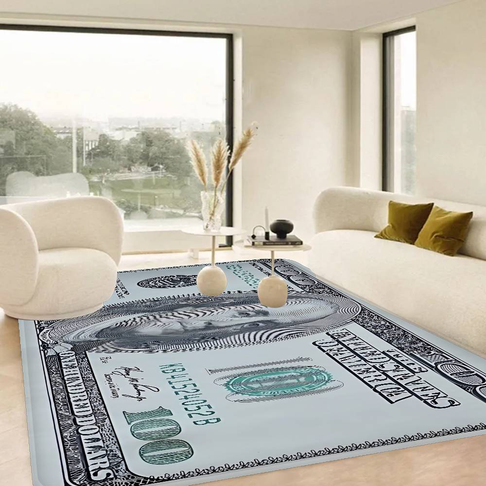 Dollars Money Floor Mat Retro Multiple Choice Living Room Kitchen Rug Non-Slip Modern Home Decor