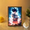 Аниме Фигурка Dragon Ball Фото Рамка Световая Кисть Goku Vegeta Светодиодная Ночная Декор для Дня Рождения Спальни Оригинальные Подарки Лунная Лампа Круглая Сенсорная Сжимаемая