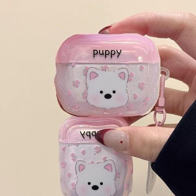 Розовый Цветок Щенок Чехол для AirPods 1/1/1/1/1 Apple Чехол для наушников Pro/Pro1 Чехол для Bluetooth-наушников