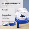 Pottery Wheel, 10 in Ceramic Wheel Forming Machine, 60-300 RPM Adjustable Speed with Foot Pedal, ABS Detachable Basin, Manual LCD Panel, Sculpting