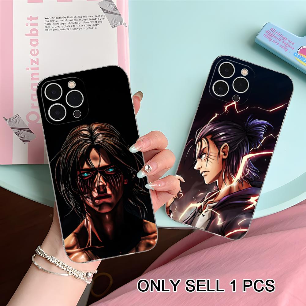 Прозрачный ТПУ чехол для мобильного телефона AOT Эрен Йегер для iPhone 17 16 15 14 13 12 11 X XR XS Air Pro Max Plus Mini Цветной чехол