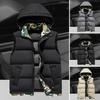 Men Hooded Vest Camouflage Liner Autumn Winter Stand Collar Warm Windproof Slant Pockets