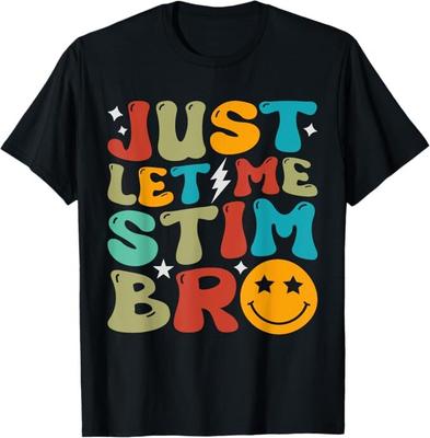 Groovy Just Let Me Stim Bro Kids Boys Funny Autism Awareness T-Shirt Unisex T-Shirt