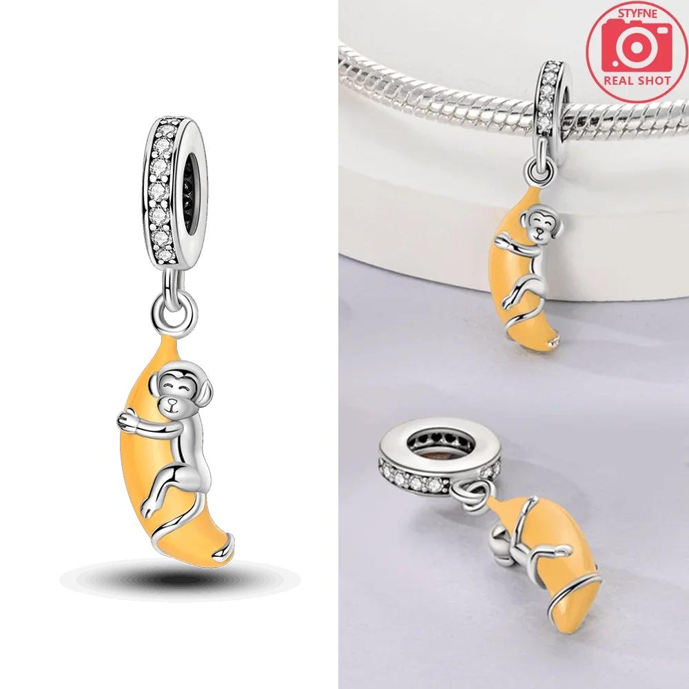 Изысканные оригинальные медные шармы-подвески в виде клубники, вишни, яблока, авокадо, фруктов, бусина, подходят для браслетов DIY, ювелирные изделия на день рождения, изысканный подарок