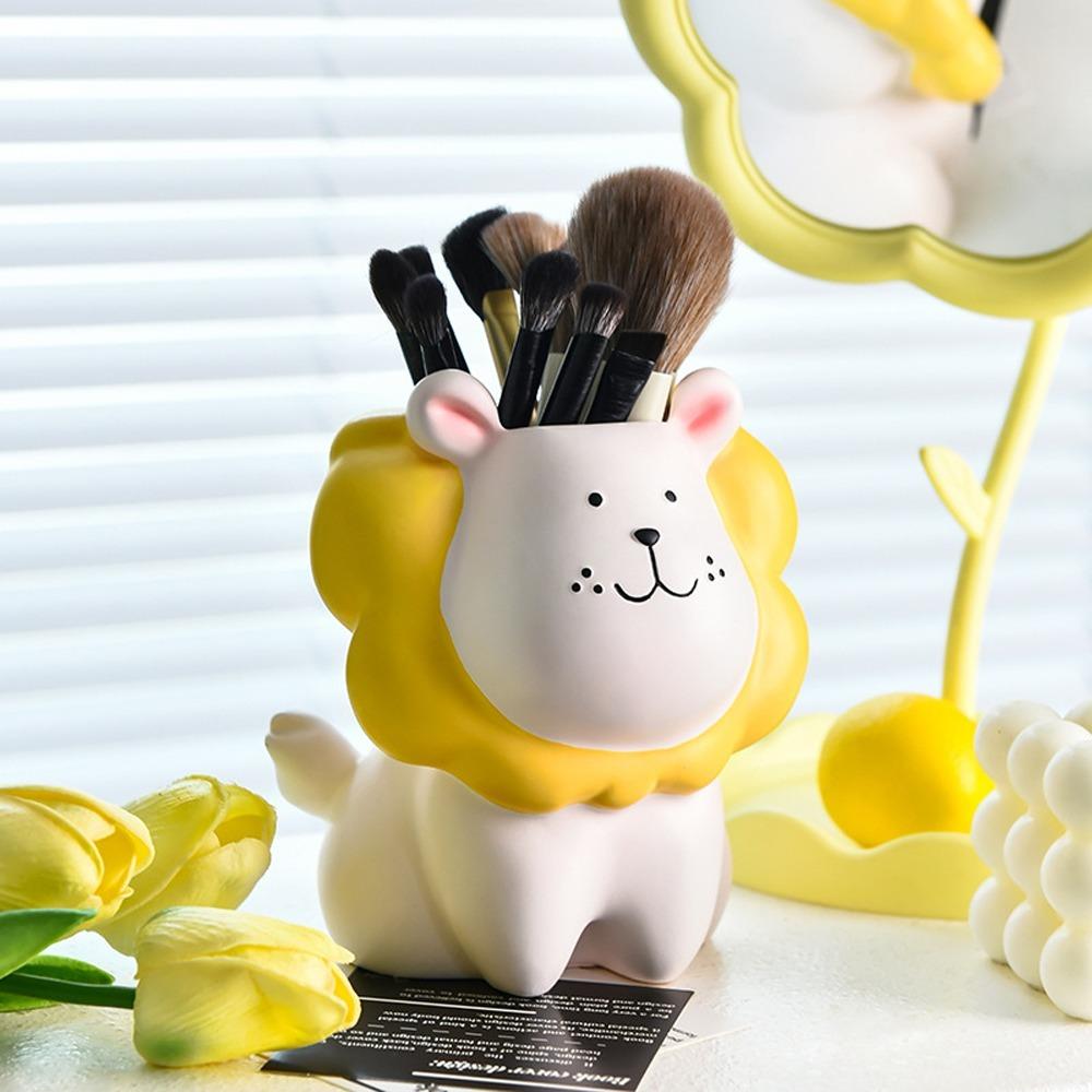 Ornament Cartoon Pen Holder Cream Style Stationery Organizer Cute Pencil Storage Box Student