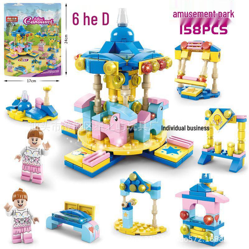 Совместимая модель LEGO Ракета Уличная сцена 6-в-1 Игрушка для детей