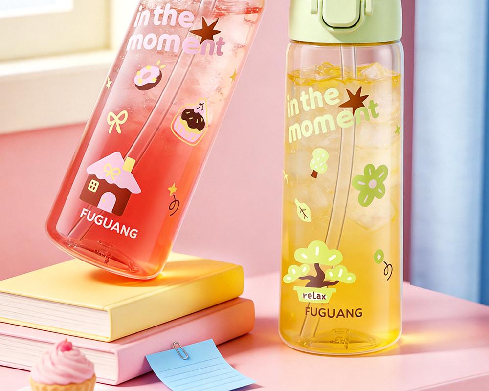 Fuguang Light Cute PPSU Maternity, Student, and Children's School Specific Plastic Water Cup High Beauty Outdoor Water Bottle