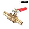 1/4 Small Valve 6mm 8mm 10mm 12mm Hose Barb Inline Brass Water Oil Air Gas Faucet Shutoff Fuel Line Ball Valve Pipe Fittings with Red Handle