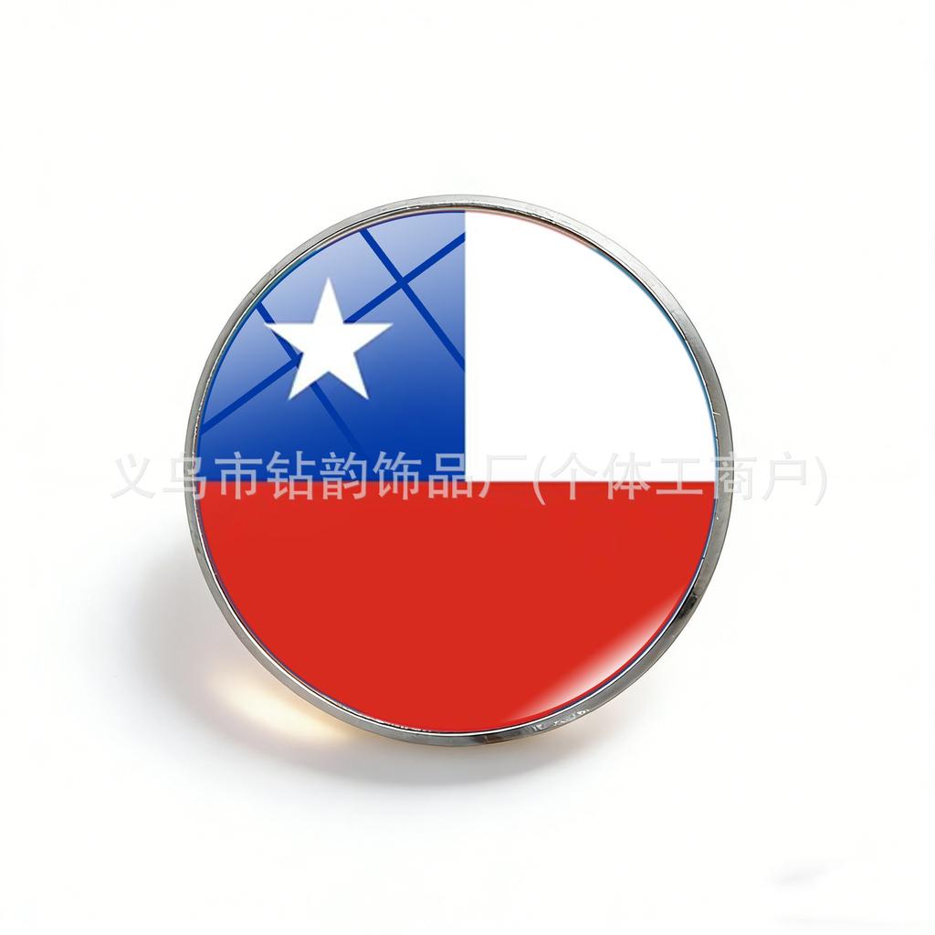 American Countries Flags Brooch Set, USA Canada Butterfly Clasp Travel Collectible Pins