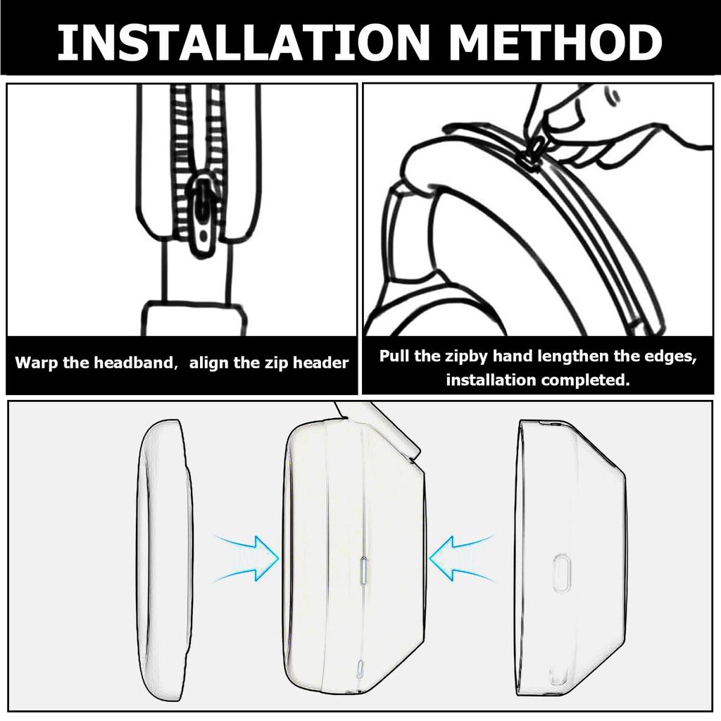 Umvowuxa 3 шт. Чехол-накладка Совместим с наушниками Sony Embody Накладка на амбушюры Мягкий силиконовый Аксессуары для наушников WH-1000XM5 Чехол/Чехол для оголовья/Ухо