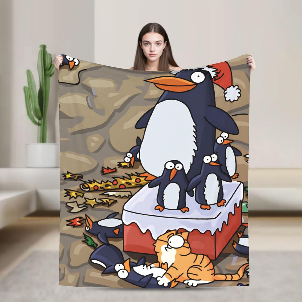 Мультяшный Кот Саймонс Плед Милый Теплый Мягкий Новинка Плюшевый Плед Для Дивана Кресла Дивана Кровати Авиаперелеты Путешествия Покрывало Постельное Белье