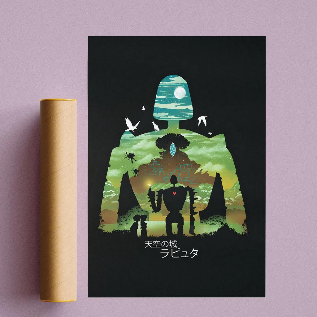 Поп-аниме-фигурка Хаяо Миядзаки/Patlabor/Тоторо, постер в стиле манга, эстетическое настенное искусство, домашний декор для детей в стиле каваи, винтажный принт на холсте