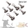 Portable Durable Stainless Steel Solid Rings Tackle Fishing Rolling Swivels Connector Ball Bearing