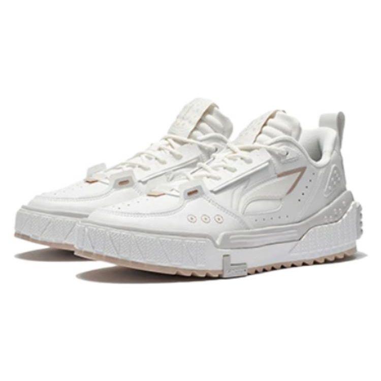 Li-Ning Удобные легкие низкие кроссовки для скейтбординга, мужские кроссовки белого цвета AGCS075-3